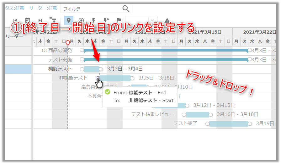 TimeTracker NX機能紹介～第15回 ガントチャートのリンク設定を使いこなそう～